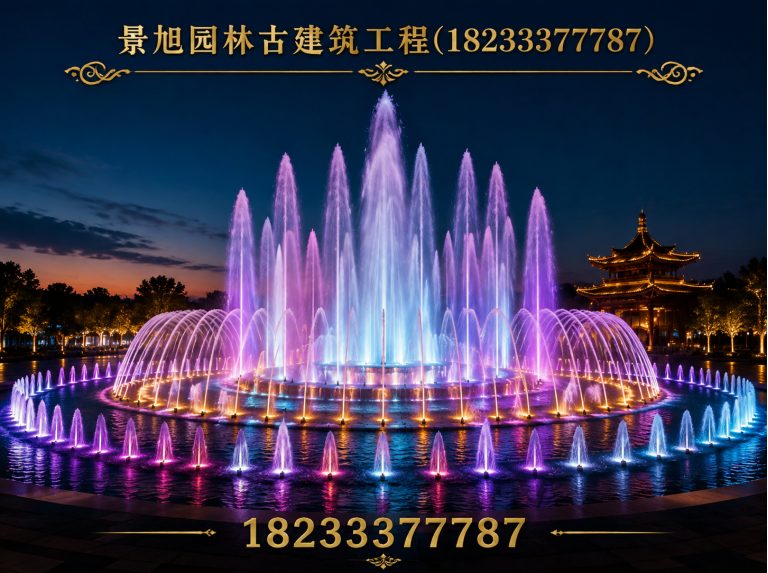 安新县音乐喷泉展示图